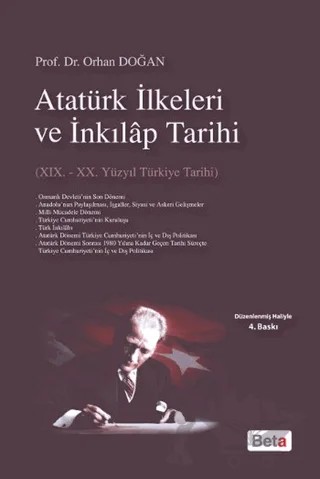 Atatürk İlkeleri ve İnkılap Tarihi – Orhan Doğan – Beta Yayınevi kitap kapağı