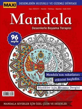 Maxi Mandala Desenlerle Boyama Terapisi 1 – Kolektif – Maxi Yayıncılık kitap kapağı
