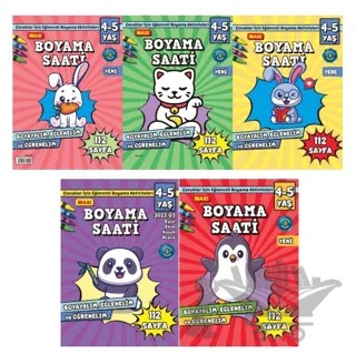 Maxi Boyama Saati 5'li Set – İlhan Arlı – Maxi Yayıncılık kitap kapağı