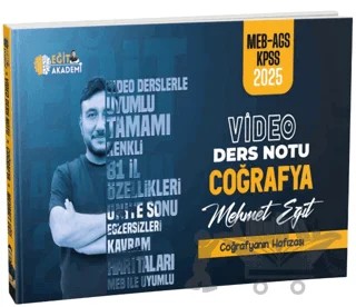 MEB - AGS KPSS Coğrafya Video Ders Notları – Mehmet Eğit – Eğit Akademi kitap kapağı