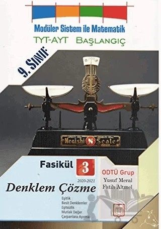 9. Sınıf Modüler Sistem İle Matematik TYT-AYT Başlangıç Fasikül 3 Denklem Çözme – Fatih Altınel, Yusuf Meral – YDY Yayınları kitap kapağı