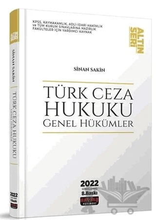 Türk Ceza Hukuku Genel Hükümler Konu Anlatımı – Sinan Sakin – Savaş Yayınevi kitap kapağı