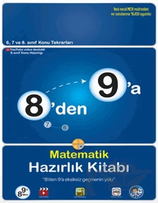 8'den 9'a Matematik Hazırlık Kitabı – Kolektif – Tonguç Akademi kitap kapağı