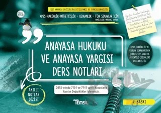 Anayasa Hukuku ve Anayasa Yargısı Ders Notları – Kolektif – Temsil Kitap kitap kapağı