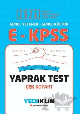 2026 E-KPSS GY-K Tüm Adaylar İçin Çek Kopart Yaprak Test – Kolektif – Yediiklim Yayınları kitap kapağı