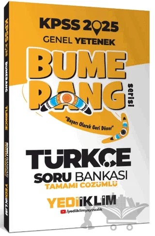 2025 KPSS Genel Yetenek Bumerang Türkçe Tamamı Çözümlü Soru Bankası – Kolektif – Yediiklim Yayınları kitap kapağı