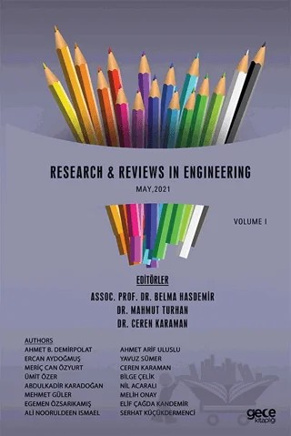 Research Reviews in Engineering Volume 1, May – Belma Hasdemir, Ceren Karaman, Mahmut Turhan – Gece Kitaplığı kitap kapağı