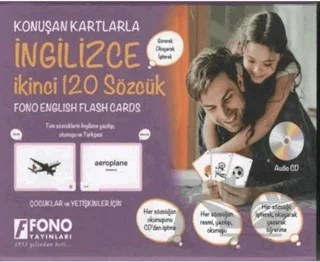 Konuşan Kartlarla İngilizce İkinci 120 Sözlük – Kolektif – Fono Yayınları kitap kapağı