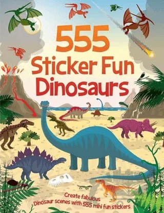 555 Sticker Fun - Dinosaurs – Kolektif – IMAGINE THAT kitap kapağı