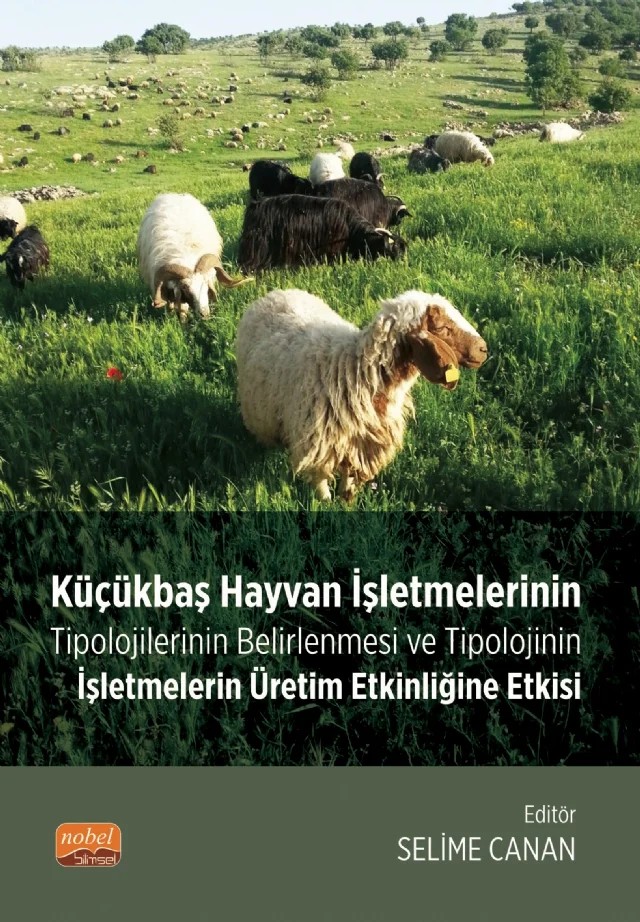 Küçükbaş Hayvan İşletmelerinin Tipolojilerinin Belirlenmesi ve Tipolojinin İşletmelerin Üretim Etkinliğine Etkisi – Selime Canan, Sezen Ocak Yetişgin, Alamettin Bayav, Hasan Arısoy, Tacettin Kaya – Nobel Bilimsel Eserler kitap kapağı