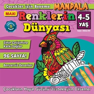 Maxi Renklerin Dünyası- Çocuklar İçin Boyama 4 – Kolektif – Maxi Yayıncılık kitap kapağı