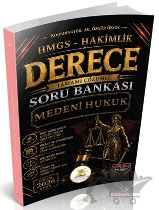 HUKAL HMGS-Hakimlik Derece Medeni Hukuk Soru Bankası – Özgür Özsoy – Savaş Yayınevi kitap kapağı