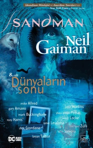 Sandman 8 - Dünyaların Sonu – Neil Gaiman – İthaki Yayınları kitap kapağı