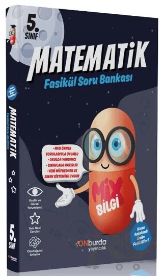 5. Sınıf Mix Bilgi Matematik KÖ Fasikül Soru Bankası – Kolektif – ONburda Yayınları kitap kapağı