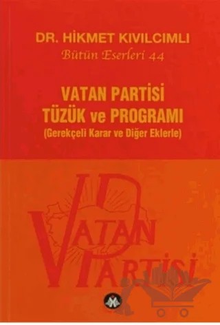 Vatan Partisi Tüzük ve Programı – Hikmet Kıvılcımlı – Sosyal İnsan Yayınları kitap kapağı