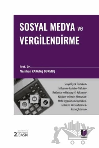 Sosyal Medya ve Vergilendirme – Neslihan Karataş Durmuş – Adalet Yayınevi kitap kapağı
