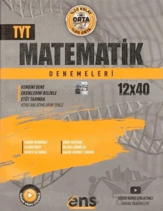 TYT Matematik 12 x 40 Denemeleri – Kolektif – ENS Yayınları kitap kapağı