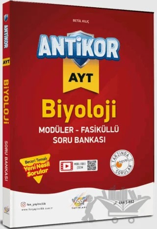 AYT Biyoloji Soru Bankası – Betül Kılıç – Antikor Yayınları kitap kapağı