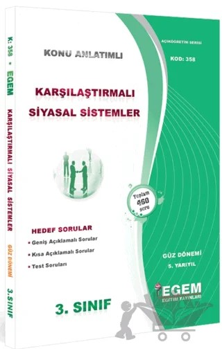 3. Sınıf 5. Yarıyıl Karşılaştırmalı Siyasal Sistemler Konu Anlatımlı Soru Bankası (Kod 358) – Kolektif – Egem Eğitim Yayınları kitap kapağı