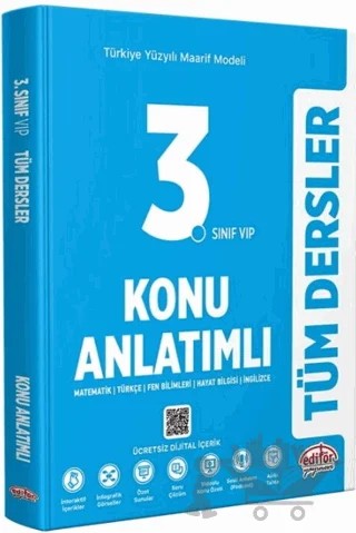 3. Sınıf Tüm Dersler Maarif Model Konu Anlatımlı – Kolektif – Editör Yayınevi kitap kapağı