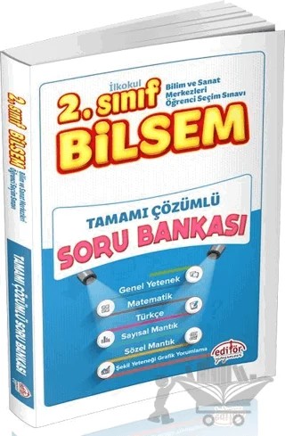 2. Sınıf BİLSEM Tamamı Çözümlü Soru Bankası – Kolektif – Editör Yayınevi kitap kapağı