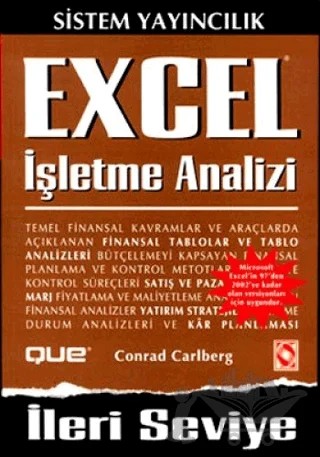Excel İşletme Analizi İleri Seviye – Conrad Carlberg – Sistem Yayıncılık kitap kapağı