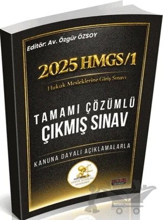 2025 HMGS 1 Sınavı HUKAL Tamamı Çözümlü Çıkmış Sınav Soruları – Özgür Özsoy – Savaş Yayınevi kitap kapağı