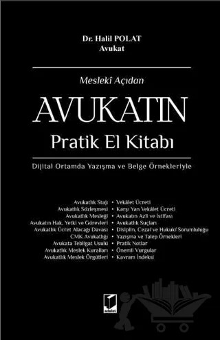 Mesleki Açıdan Avukatın Pratik El Kitabı – Halil Polat – Adalet Yayınevi kitap kapağı
