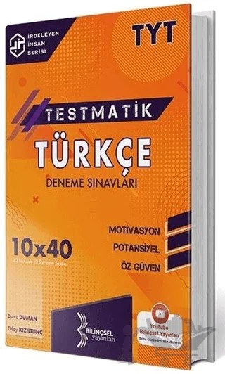 2021 TYT Testmatik Türkçe Deneme Sınavları – Burcu Duman, Tülay Kızıltunç – Bilinçsel Yayınları kitap kapağı
