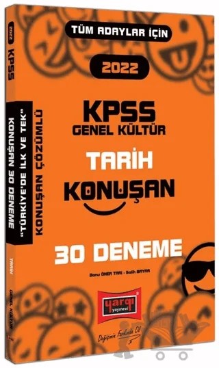 2022 KPSS Tüm Adaylar İçin Genel Kültür Tarih Konuşan 30 Deneme – Salih Bayar, Banu Ömer Tarı – Yargı Yayınevi kitap kapağı