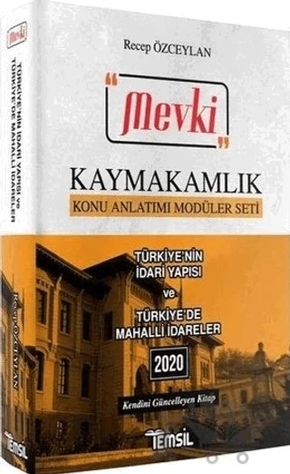 Mevki Türkiyenin İdari Yapısı Türkiyede Mahalli İdareler Kaymakamlık Konu Anatımı Modüler Seti 2020 – Recep Özceylan – Temsil Kitap kitap kapağı