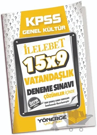 2027 KPSS Vatandaşlık İLELEBET 15x8 Deneme Çözümlü – Kolektif – Yönerge Yayınları kitap kapağı