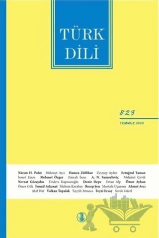 Türk Dili Dergisi Sayı: 823 Temmuz 2020 – Türk Dil Kurumu Yayınları kitap kapağı