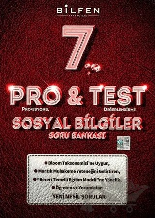 7. Sınıf Sosyal Bilgiler ProTest Soru Bankası – Kolektif – Bilfen Yayıncılık kitap kapağı