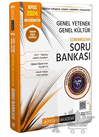 2024 KPSS Genel Yetenek Genel Kültür Ortaöğretim Ezberbozan Soru Bankası – Kolektif – Pegem Akademi Yayıncılık kitap kapağı