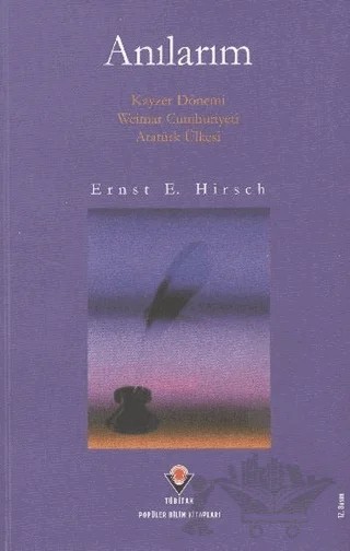 Anılarım – Ernst E. Hirsch – TÜBİTAK Yayınları kitap kapağı