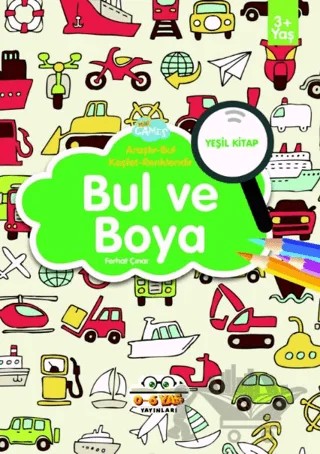 Bul ve Boya - Yeşil Kitap – Ferhat Çınar – 0-6 Yaş Yayınları kitap kapağı