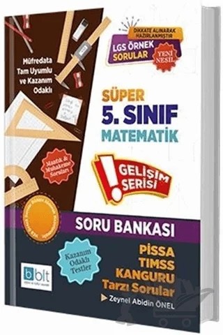 Süper 5. Sınıf Matematik Soru Bankası – Zeynel Abidin Önel – Bulut Eğitim ve Kültür Yayınları kitap kapağı