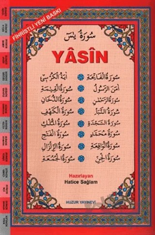 Orta Boy Arapça Fihristli Yasin-i Şerif (Kod: 025) – Hatice Sağlam – Huzur Yayınevi kitap kapağı