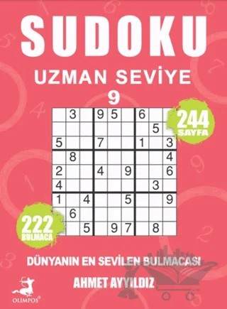 Sudoku Uzmanı Seviye 9 – Ahmet Ayyıldız – Olimpos Yayınları kitap kapağı