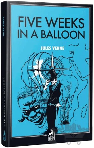 Five Weeks in a Balloon – Jules Verne – Ren Kitap kitap kapağı
