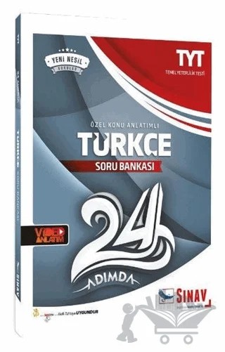 TYT Türkçe 24 Adımda Özel Konu Anlatımlı Soru Bankası – Kolektif – Sınav Yayınları kitap kapağı