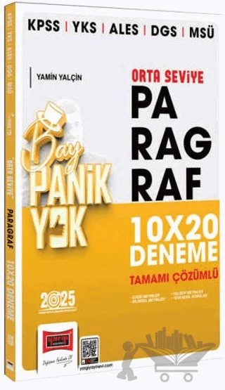 2025 KPSS YKS ALES DGS MSÜ Tamamı Çözümlü Panik Yok Orta Seviye Paragraf 10x20 Deneme – Yamin Yalçın – Yargı Yayınevi kitap kapağı