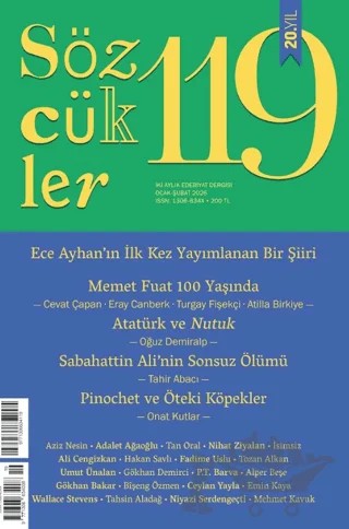 Sözcükler Dergisi 119. Sayı Ocak - Şubat 2026 – Sözcükler Yayınları kitap kapağı
