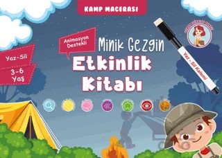 Minik Gezgin Etkinlik Kitabı (Animasyon Destekli) Yaz-Sil 3-6 Yaş – Kolektif – Arthings Yayınevi kitap kapağı