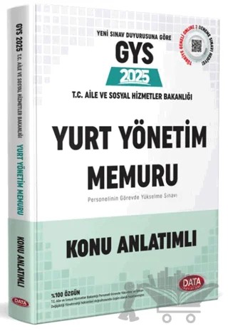 T.C. Aile ve Sosyal Hizmetler Bakanlığı Yurt Yönetim Memuru GYS Konu Anlatımlı – Kolektif – Data Yayınları kitap kapağı