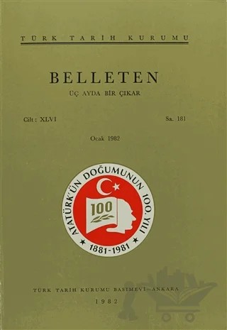 Belleten Sayı: 181 Cilt: 46 – Türk Tarih Kurumu Yayınları kitap kapağı