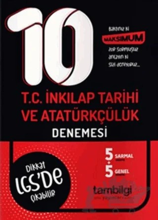 8. Sınıf LGS T.C. İnkılap Tarihi ve Atatürkçülük 10 lu Branş Denemesi – Kolektif – Tambilgi Yayınları kitap kapağı
