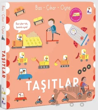 Bas – Çıkar – Oyna Taşıtlar – Sally Payne – İndigo Çocuk kitap kapağı