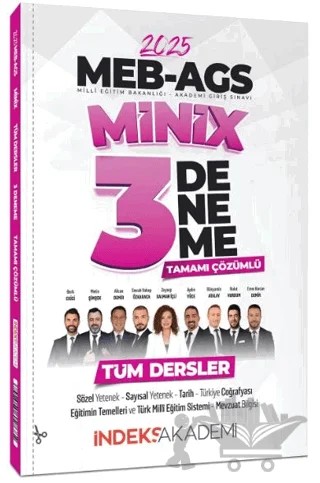 İndeks Akademi 2025 MEB-AGS Tüm Dersler MiniX 3 Deneme Çözümlü İndeks Akademi Yayıncılık – Kolektif – İndeks Akademi Yayıncılık kitap kapağı